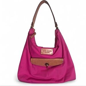 Kate Spade Fuchsia and Tan shoulder Bag